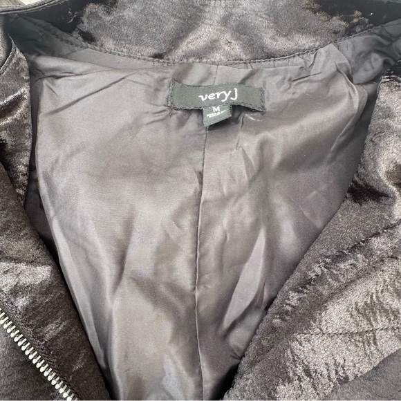 Very J Black Bomber Jacket - Picture 2 of 6